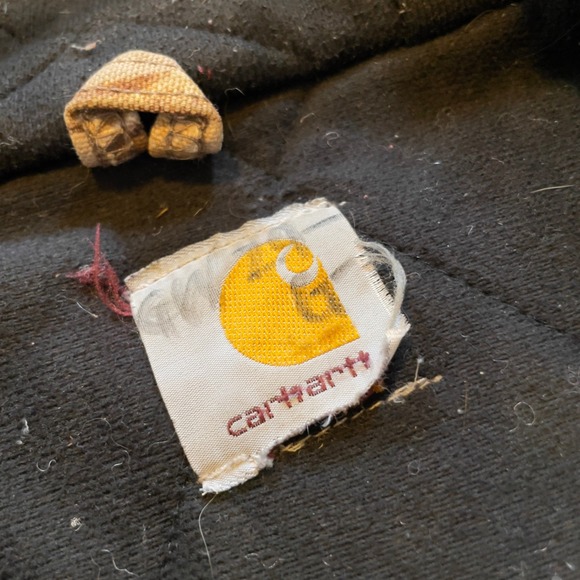 VTG 90s Carhartt J221 CAP Camo Realtree Hooded Duck Canvas Active Jacket M Faded - Picture 10 of 11